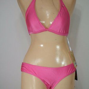 NWT BAMBOO ISLAND PINK LOW RIDER BIKINI LARGE, XL